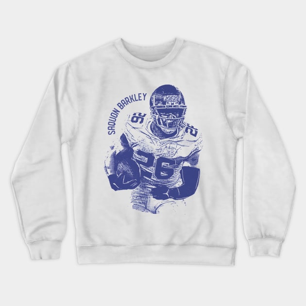 Saquon Barkley New York Vintage Mono Crewneck Sweatshirt by danlintonpro